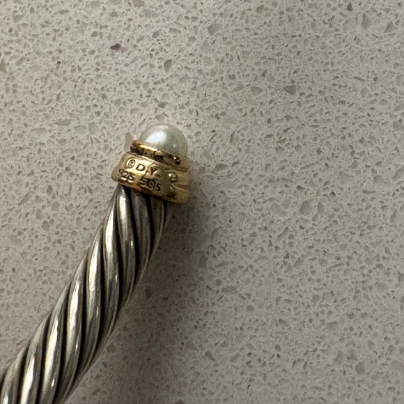 David Yurman Classic Cable Bracelet.                       5mm, Pearl ends - Picture 4 of 4